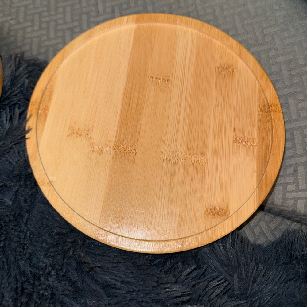 🍹 Round Bamboo sofa arm tray - Picture 2 of 11